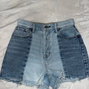 pacsun denim shorts two toned size 26 GREAT CONDITION
